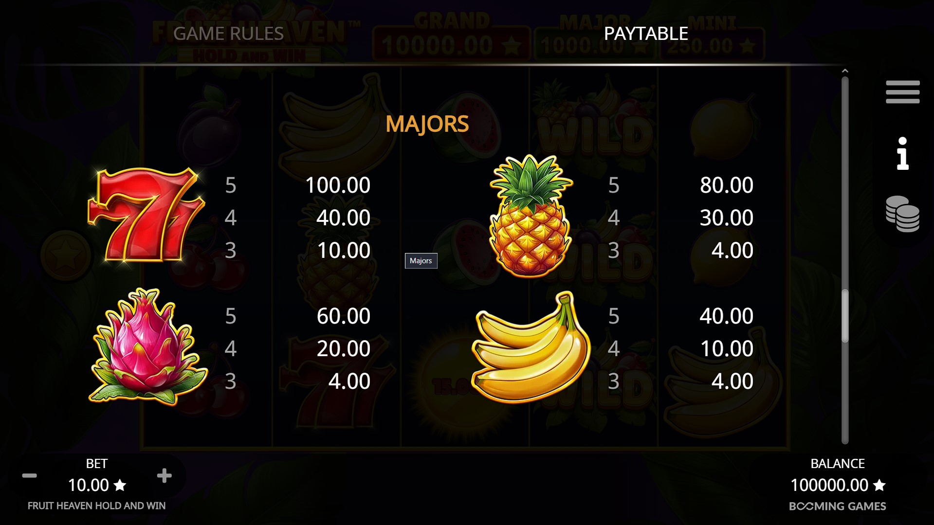 Fruit Heaven Hold and Win