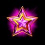 El símbolo Wild+Scatter estrella púrpura en Multistar Fruits