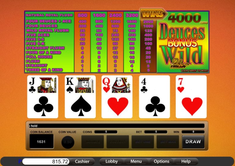 Bono Video poker Deuces Wild