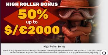 Welcome 2000 Euros Bonus for High Rollers at PlayAmo: Reciba hasta 2000 euros