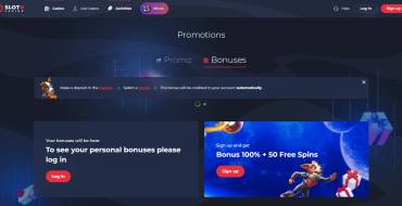 100% Welcome Bonus and 50 FS at SlotV Casino: Todas las promociones