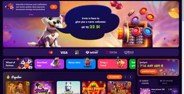 Irwin Casino: Página web del casino