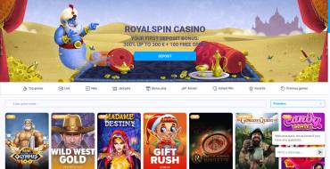 Royal Spin Casino: Página web