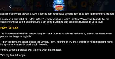 21 Thor Lightning Ways: Reglas