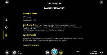 243 Fruity Zen: Reglas