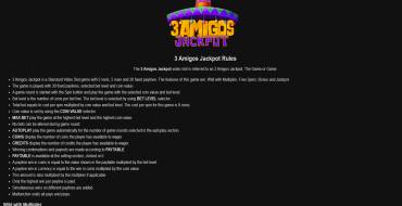 3 Amigos Jackpot: Reglas