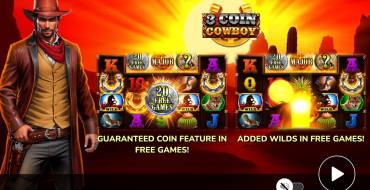 3 Coin Cowboy: Características únicas