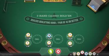 3-Hand Casino Hold'em: Apuestas