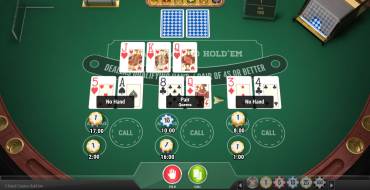 3-Hand Casino Hold'em: Apuestas Bonificadas