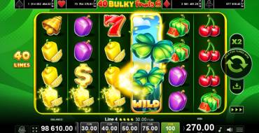 40 Bulky Fruits 6 Reels: Ganancias