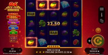 64 Gold Coins Hold and Win: Ganancias