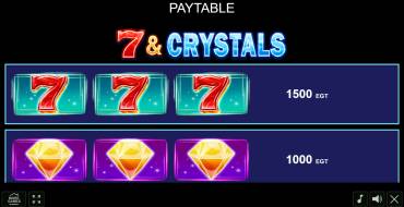 7 & Crystals: Tabla de pagos