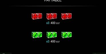 7 & Crystals Dice: Tabla de pagos 4