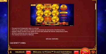 9 Coins Grand Gold Edition: Reglas