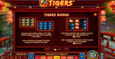 9 Tigers: Juegos de bonificación