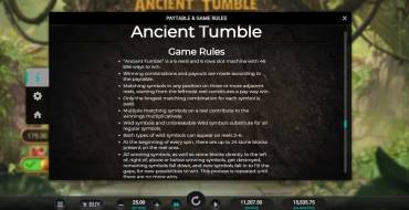 Ancient Tumble: Reglas