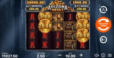 Arizona Heist: Hold and Win: Características únicas