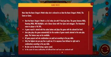 Beat the Beast: Dragon's Wrath: Reglas