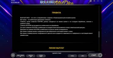 Blue Slot Dice: Reglas