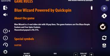 Blue Wizard: Reglas