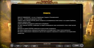 Book of Conquistador: Reglas