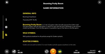 Booming Fruity Boom: Reglas