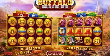 Buffalo Hold And Win: Características únicas