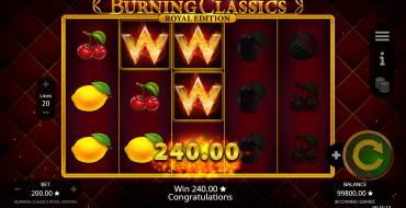 Burning Classics Royal Edition: Ganancias