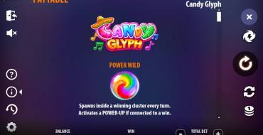 Candy Glyph: Tabla de pagos