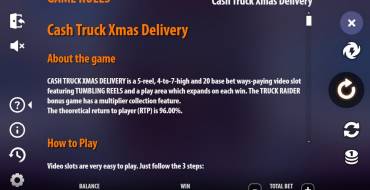 Cash Truck Xmas Delivery: Reglas