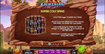 Colt Lightning: Giros gratis