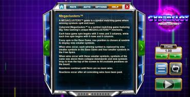 Cyberslot Megaclusters: Reglas