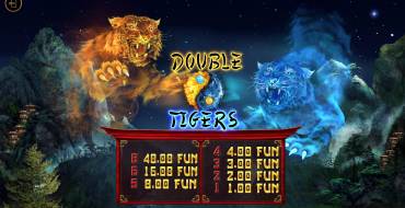 Double Tigers: Tabla de pagos