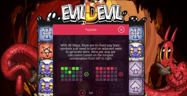 Evil Devil: Tabla de pagos