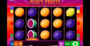 Fancy Fruits: Interfaz