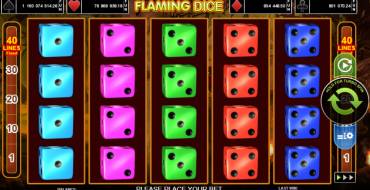 Flaming Dice: Máquina tragaperras