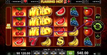 Flaming Hot 6 Reels: Ganancias