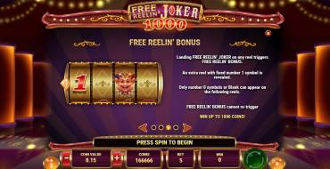 Free Reelin' Joker 1000: Juegos de bonificación