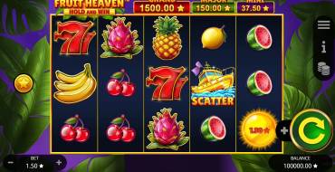 Fruit Heaven Hold And Win: Máquina tragaperras