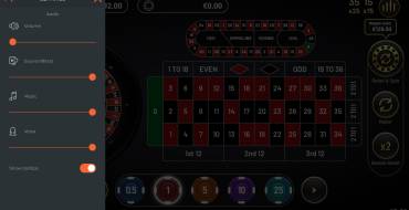 Golden Chip Roulette: Ajustes