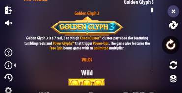 Golden Glyph 3: Tabla de pagos