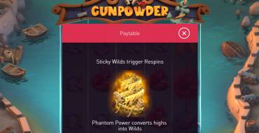 Gunpowder: Tabla de pagos