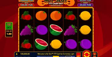 Hot Slot: 777 Cash Out Extremely Light: Máquina tragaperras