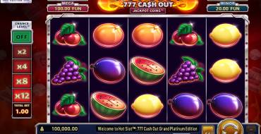 Hot Slot: 777 Cash Out Grand Platinum Edition: Máquina tragaperras