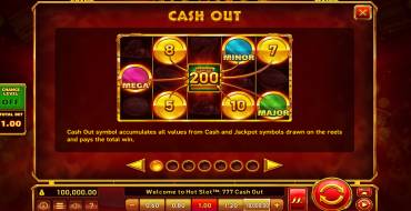 Hot Slot: 777 Cash Out: Características únicas