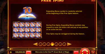 Hot Slot: Great Book of Magic: Tiradas gratuitas y/o re-giros