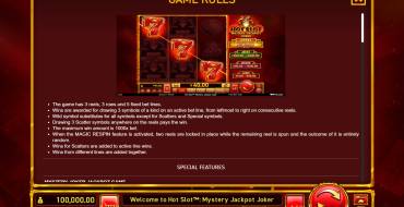 Hot Slot: Mystery Jackpot Joker: Reglas