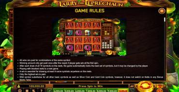 Larry the Leprechaun: Reglas