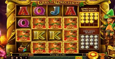 Larry the Leprechaun: Tiradas gratuitas y/o re-giros