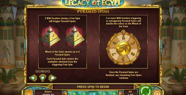 Legacy of Egypt: Juegos de bonificación